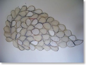 Wandlungen Flügel, Papier kaschiert, 150 X 70 cm